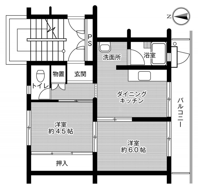 ビレッジハウス検見川3号棟の間取り写真