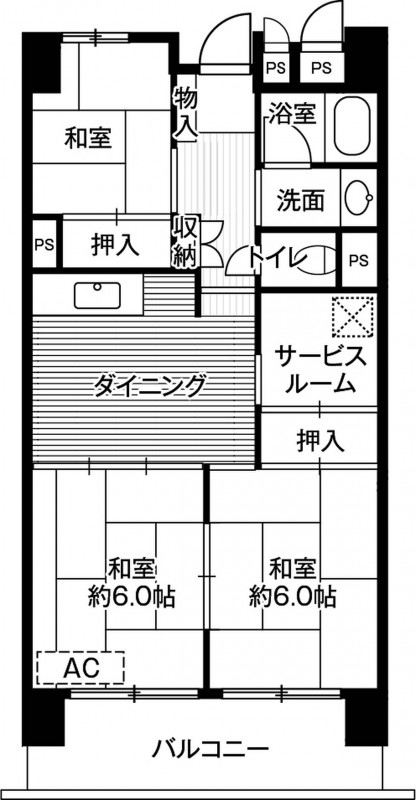 ビレッジハウス成田吾妻タワー1号棟の間取り写真