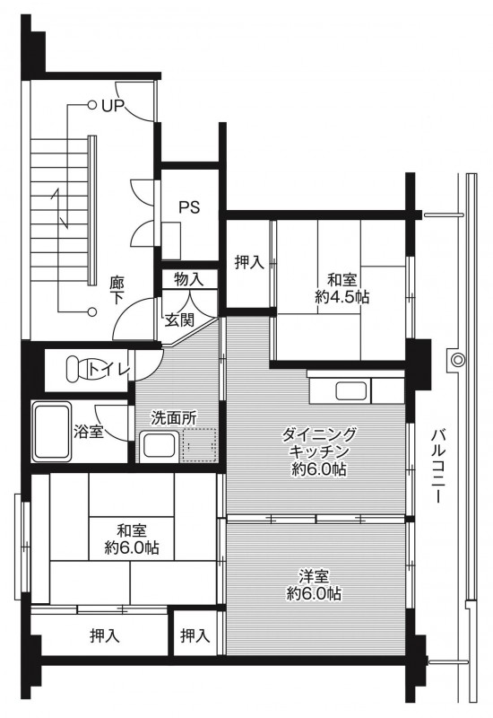 ビレッジハウス藤沢1号棟の間取り写真
