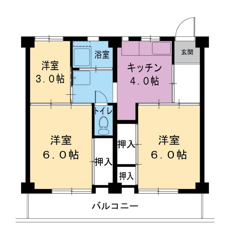 ビレッジハウス谷口4号棟の間取り写真