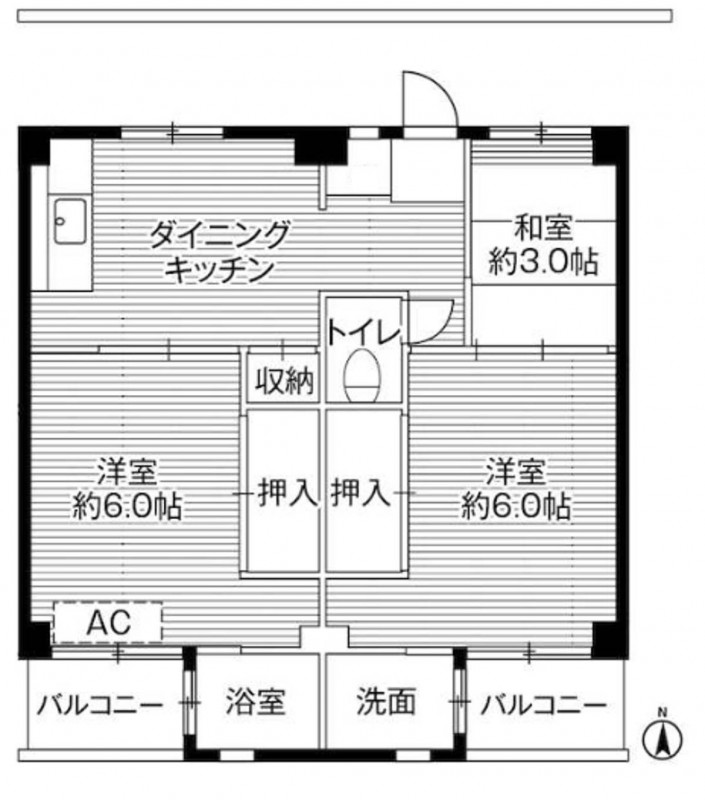 ビレッジハウス浦賀3号棟の間取り写真