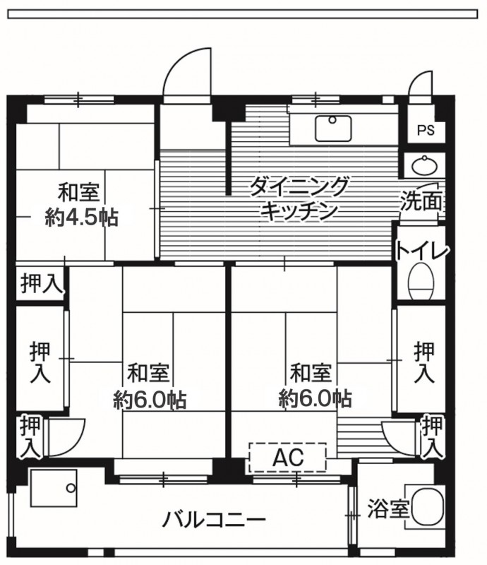ビレッジハウス上尾2号棟の間取り写真