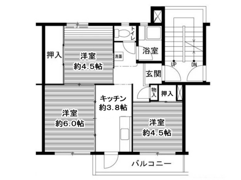 ビレッジハウス鳴滝1号棟の間取り写真