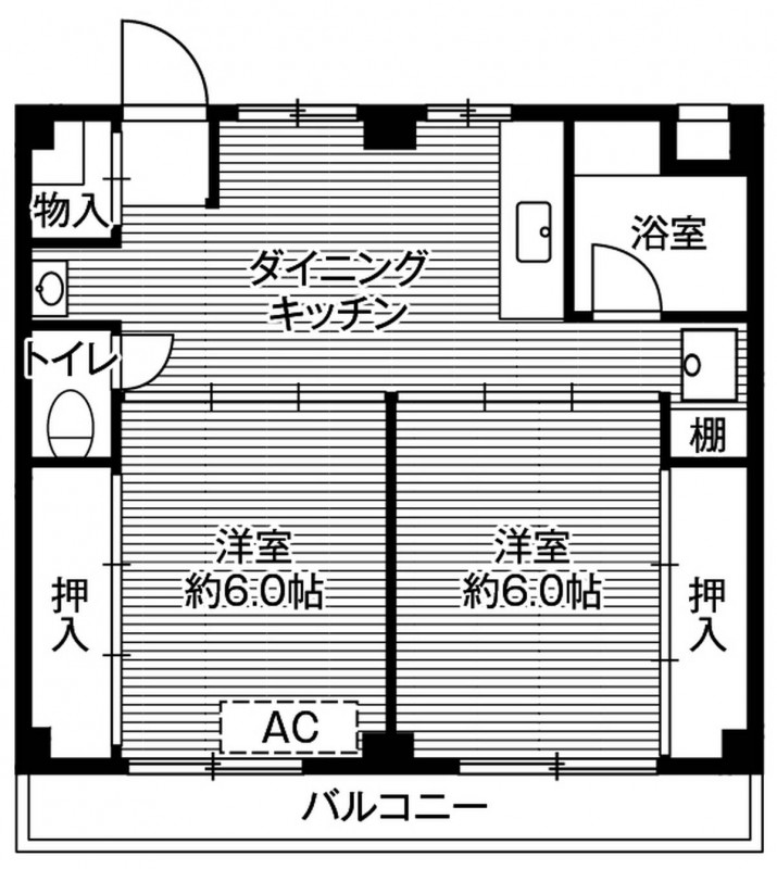 ビレッジハウス座間5号棟の間取り写真