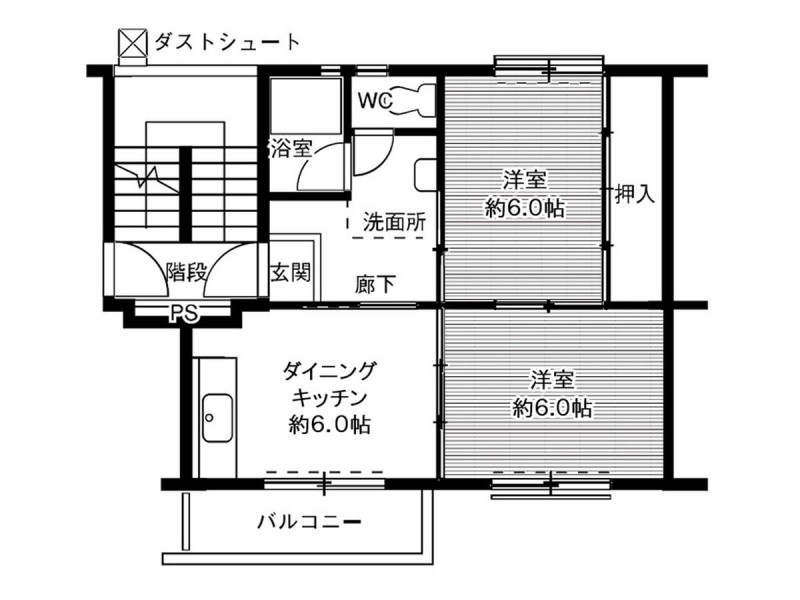 ビレッジハウス笹川9号棟の間取り写真