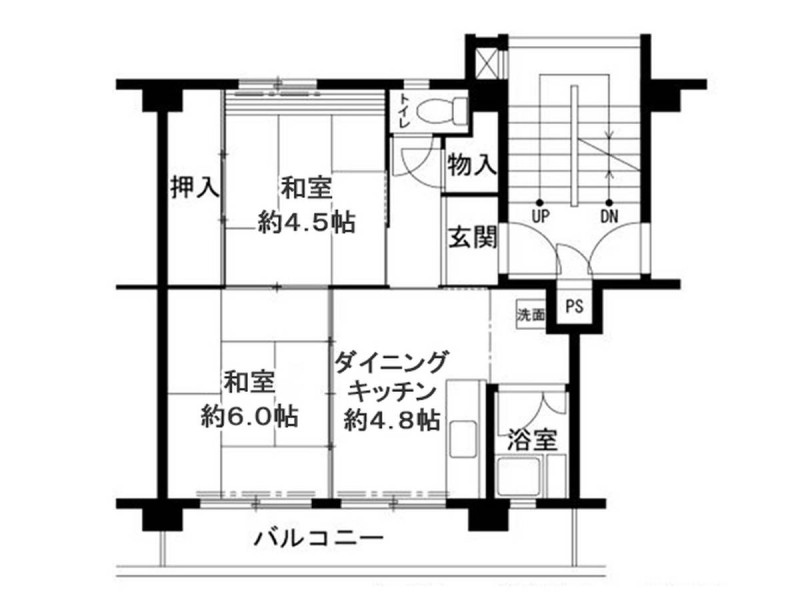 ビレッジハウス鳴滝14号棟の間取り写真