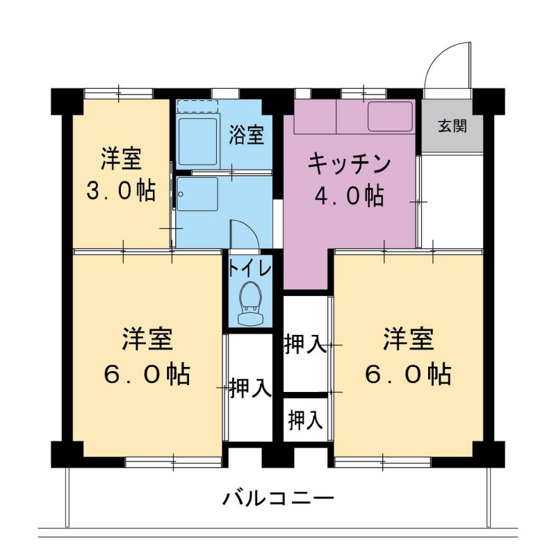 ビレッジハウス徳倉1号棟の間取り写真