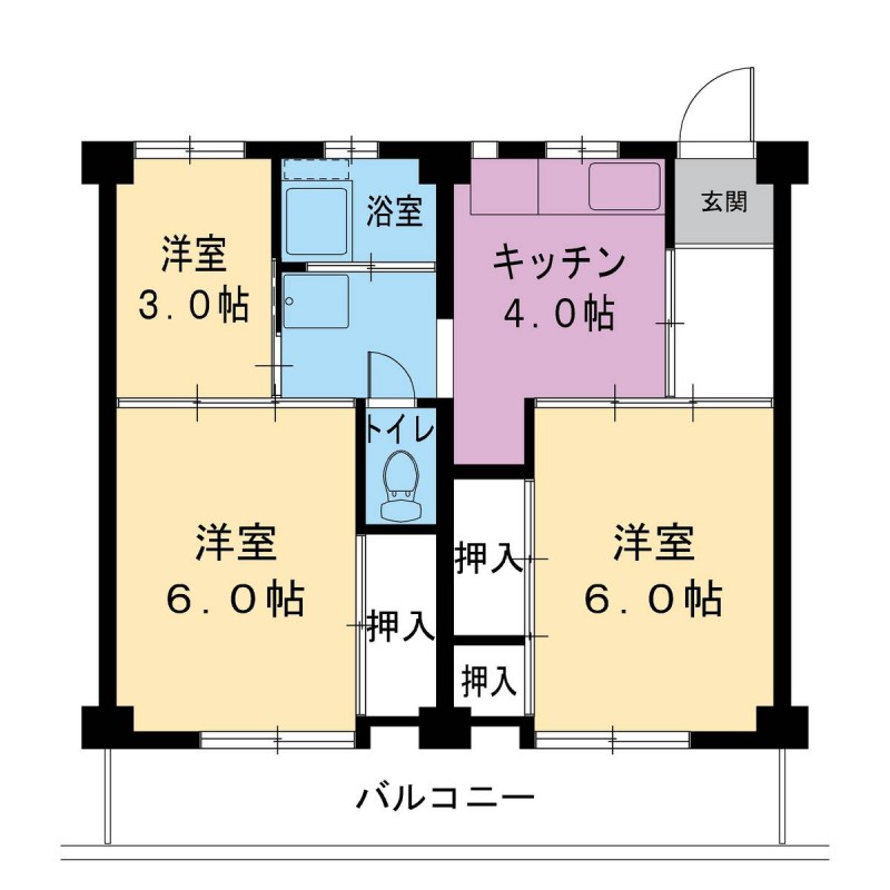 ビレッジハウス下管池4号棟の間取り写真